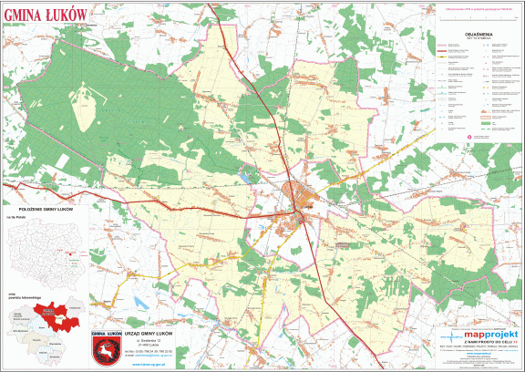 Gmina Łuków- mapa