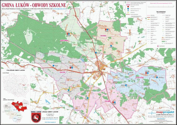 Gmina Łuków- mapa